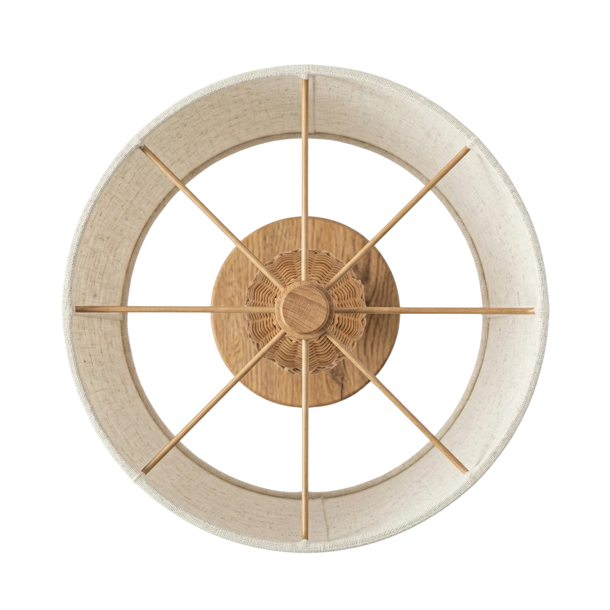 Wodex Braided Rattan Stem Table Lamp with Flat Wood Base